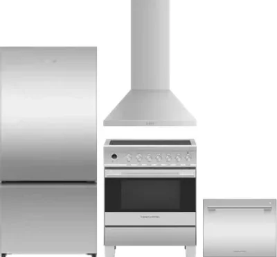 4 Piece Package Includes Refrigerator, Range, Hood And Dishwasher